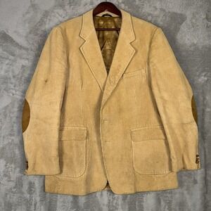 Contemporary Clothing Men Corduroy Jacket Leather Elbow Patches Professor‎ 46L